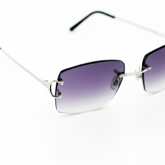 Cartier Big C Glasses with Platinum Detail & Grey Lens (CT0092O-002)