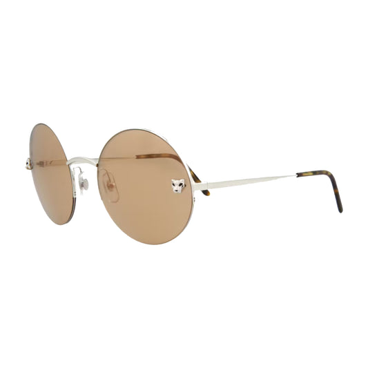 Cartier Round Sunglasses Silver/Silver/Violet (CT0022S-003)