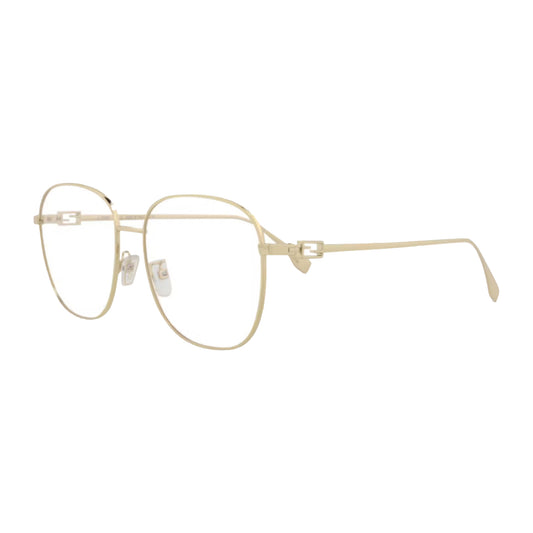 Fendi Square-Frame Transparent Eyeglasses Gold (FE50021U-010)
