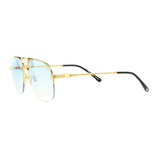Vintage Frames Company VF Snatch Half Rim Sunglasses Gold