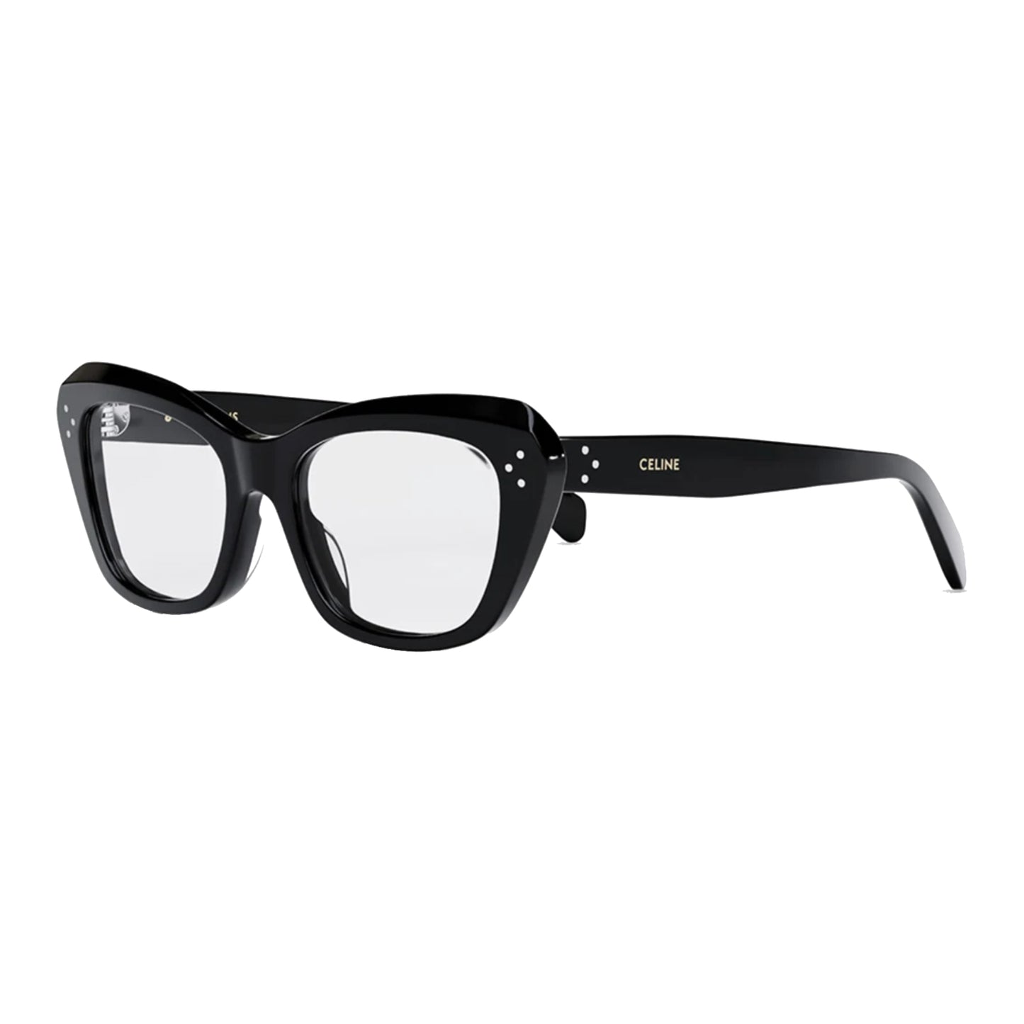 Celine Bold 3 Dots Transparent Eyeglasses Black (CL50112I-001)