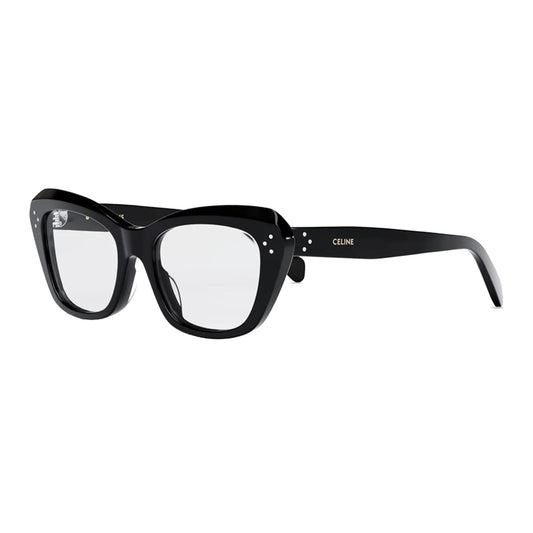 Celine Bold 3 Dots Transparent Eyeglasses Black (CL50112I-001)