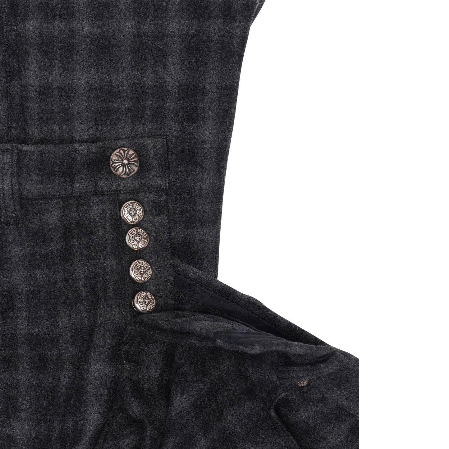 Chrome Hearts The Substitute Wool Plaid Pants Grey/Black