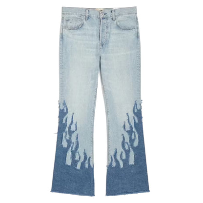 Gallery Dept. LA Blvd Flames Flare Jeans Indigo