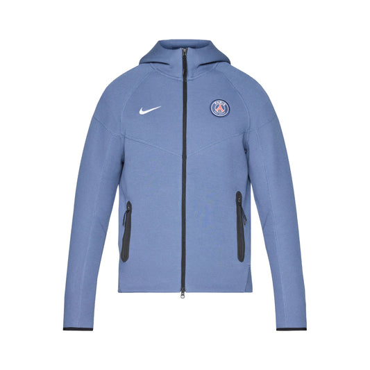 Nike Paris Saint-Germain Sportswear Tech Fleece Full-Zip Hoodie Diffused Blue/White