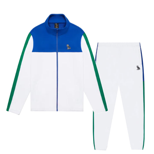 OVO All Court Full Set Tracksuit White/Blue/Green