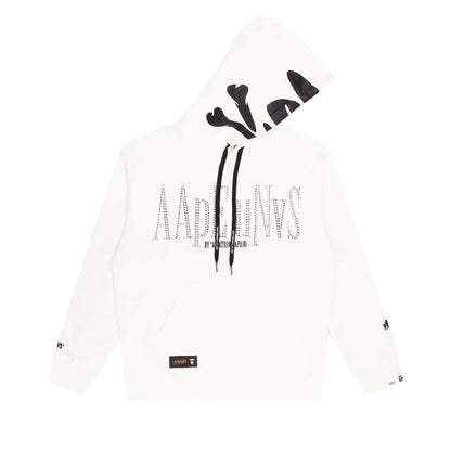 Aape By A Bathing Ape Rhinestone Hoodie White