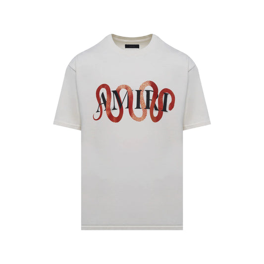 Amiri Lunar New Year Snake Logo T-Shirt White/Red
