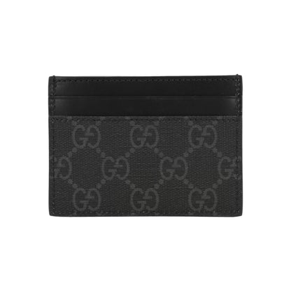 Gucci Kingsnake Print GG Supreme Card Holder Black/Red