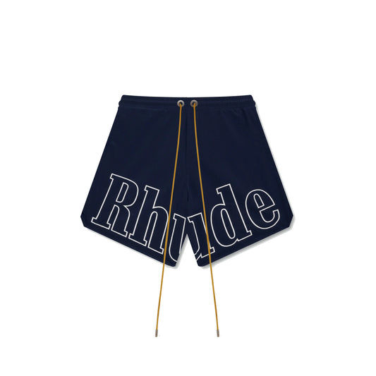 Rhude Logo Track Short Navy
