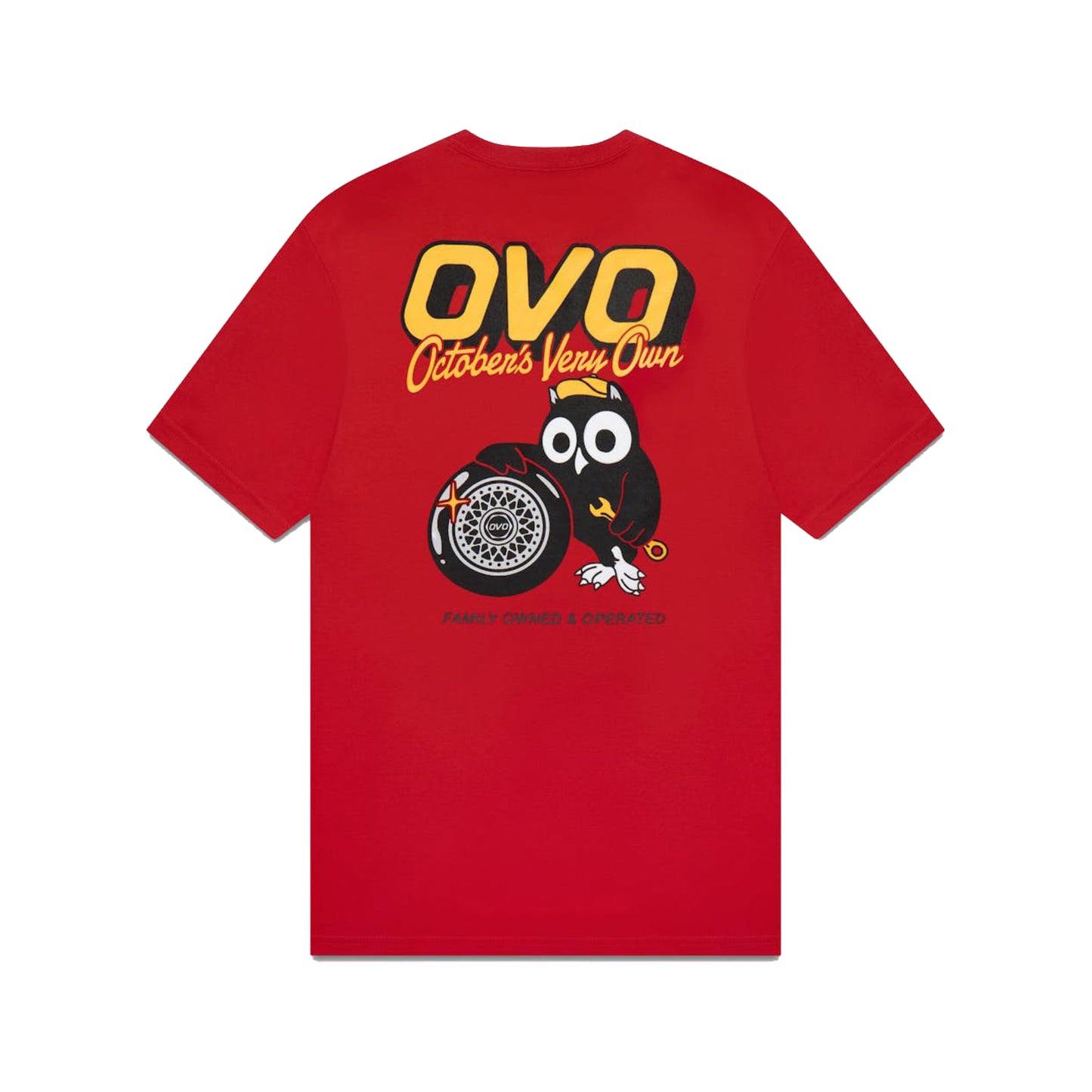 OVO Mechanic Owl T-Shirt Red