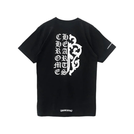 Chrome Hearts Script Dagger Logo T-Shirt Black/White