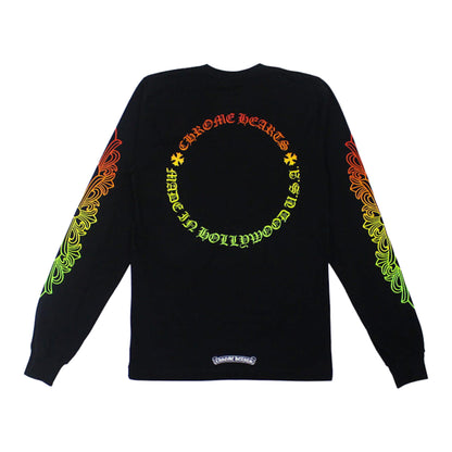 Chrome Hearts Floral Sleeve Gradient L/S T-Shirt Black