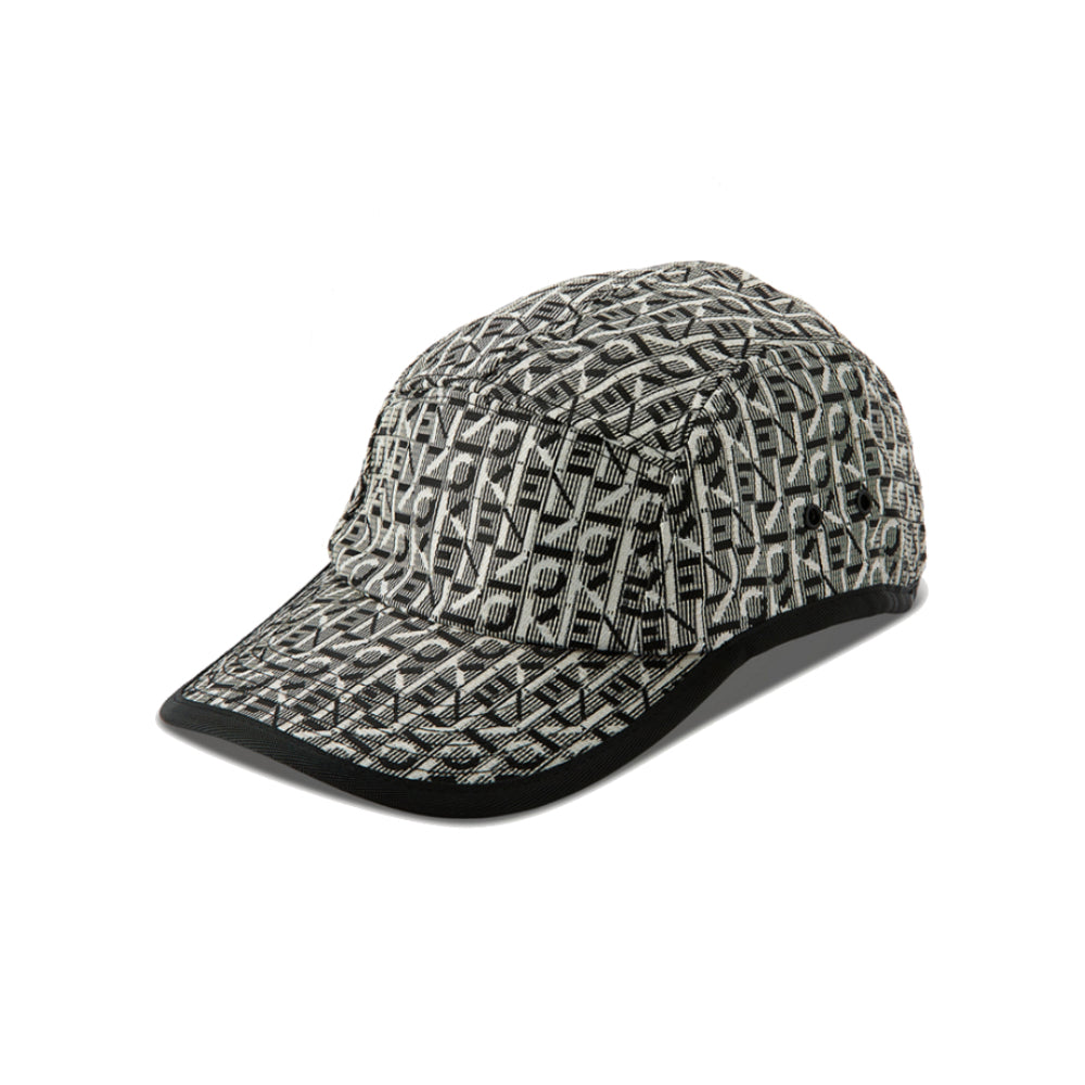 Kenzo Courier Allover Logo Print Cap Middle Grey