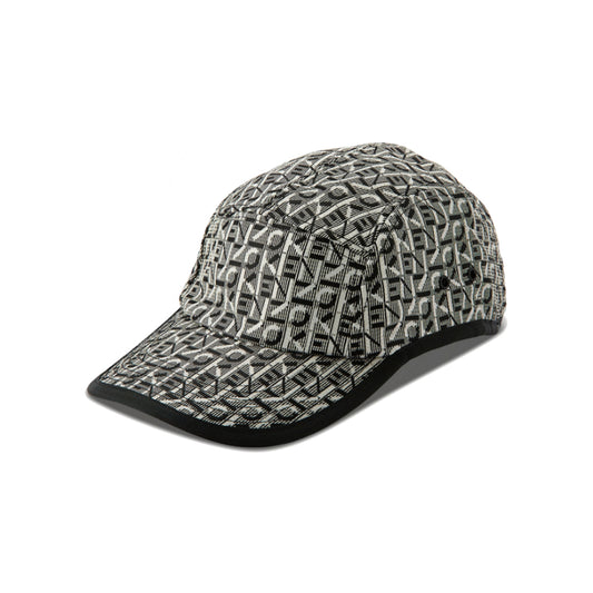 Kenzo Courier Allover Logo Print Cap Middle Grey