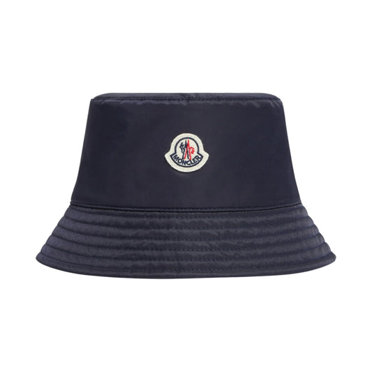 Moncler Logo Nylon Bucket Hat Navy