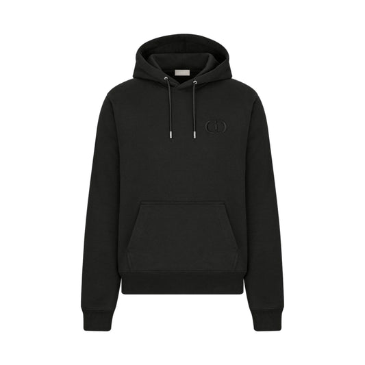 Dior CD Icon Hooded Sweatshirt Cotton Fleece Black