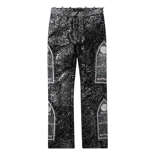 Who Decides War Foil Leather Pant Coal