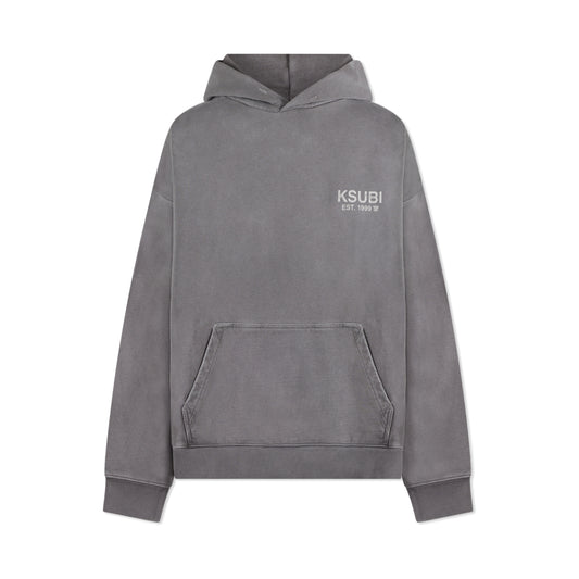 Ksubi State Ekcess Pullover Hoodie Charcoal Fade