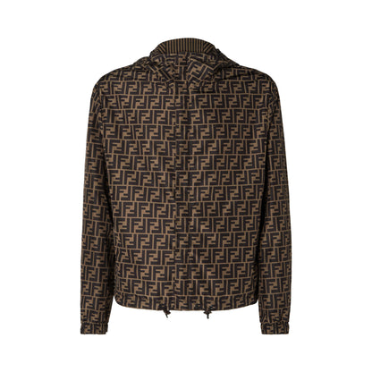 Fendi Blouson Reversible Nylon Windbreaker Brown