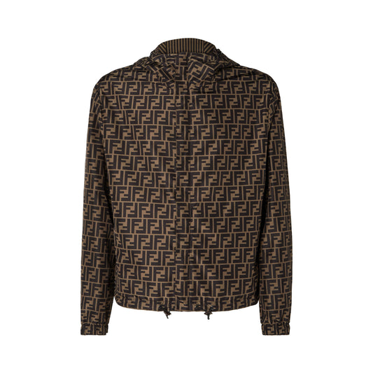 Fendi Blouson Reversible Nylon Windbreaker Brown