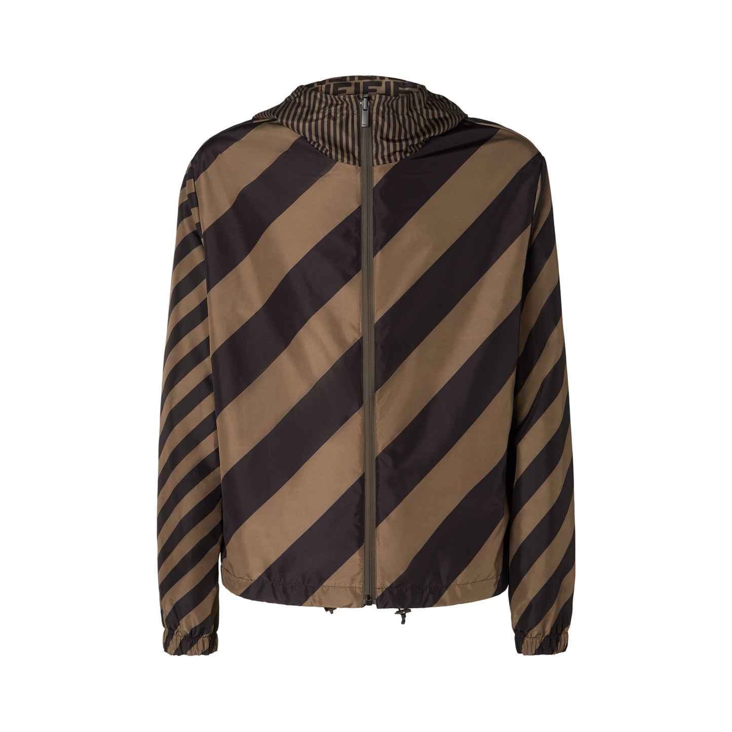 Fendi Blouson Reversible Nylon Windbreaker Brown