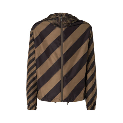 Fendi Blouson Reversible Nylon Windbreaker Brown