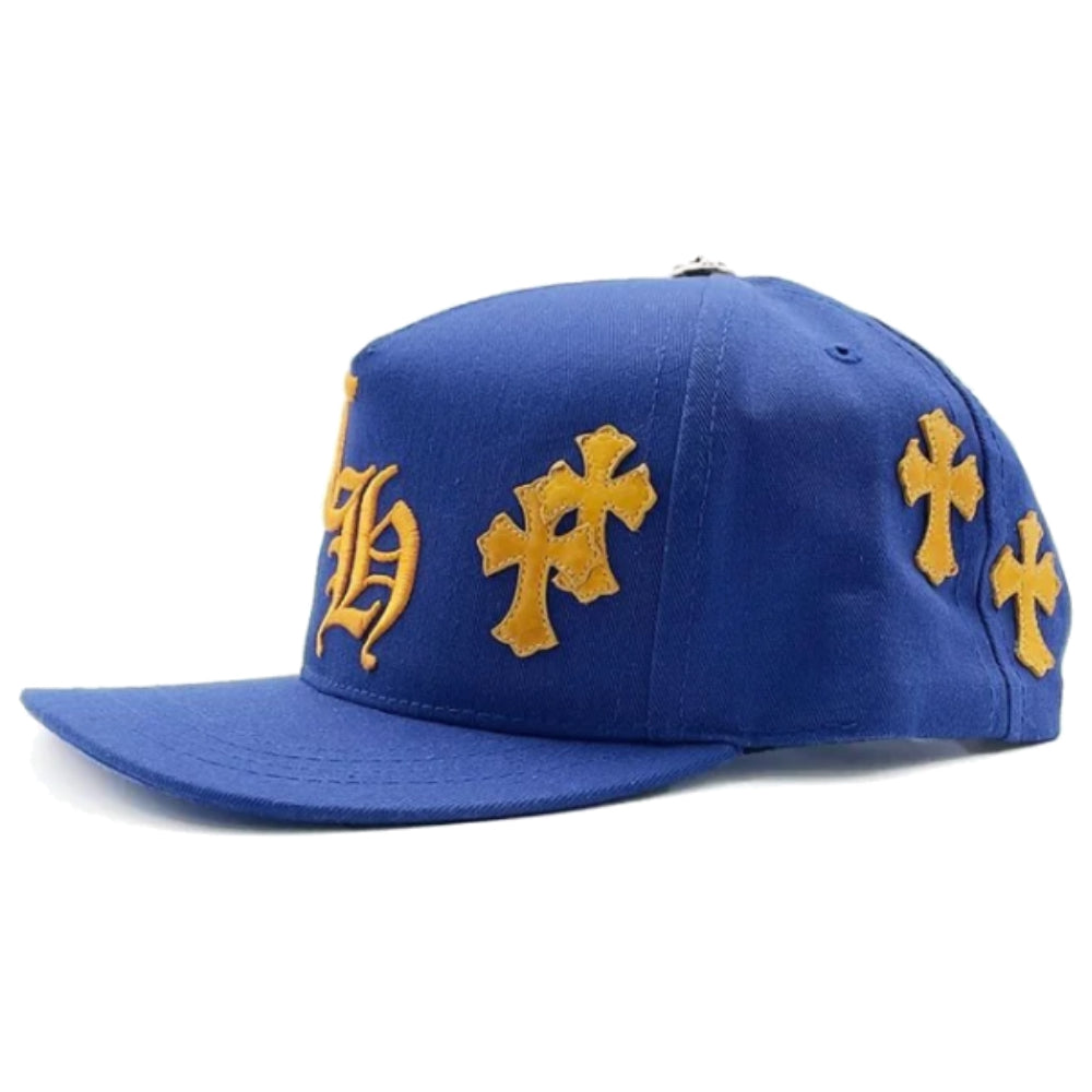 Chrome Hearts CH Multi Cross Patch Trucker Hat Blue/Yellow