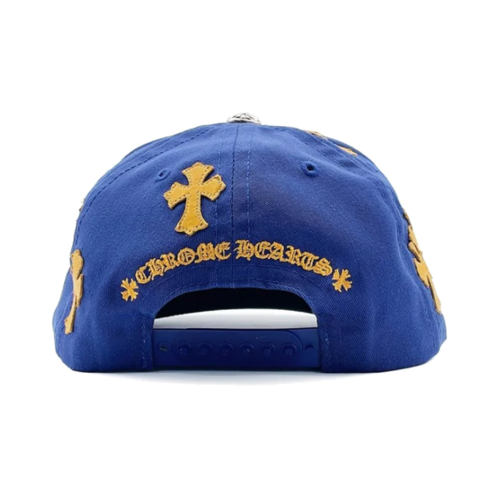 Chrome Hearts CH Multi Cross Patch Trucker Hat Blue/Yellow
