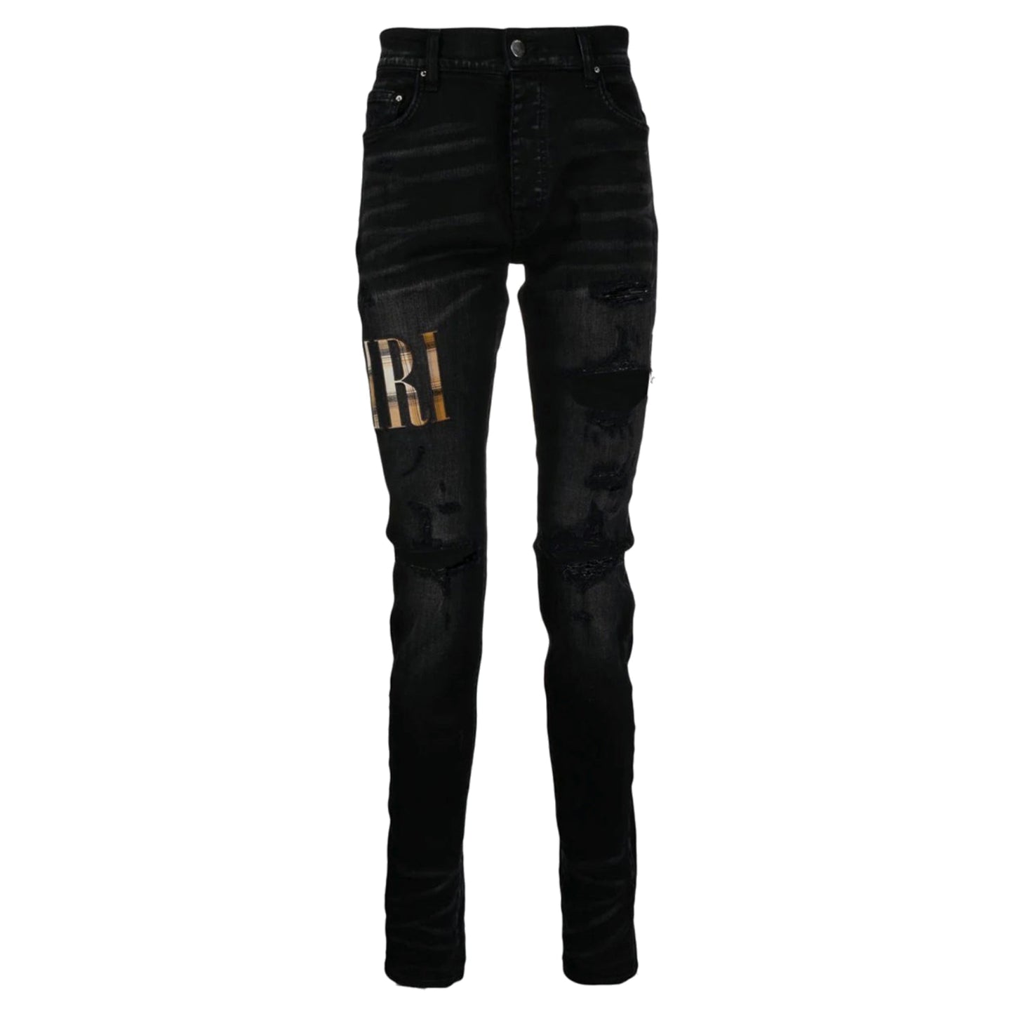 Amiri Flannel Core Logo Jean Aged Black