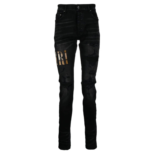 Amiri Flannel Core Logo Jean Aged Black