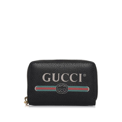 Gucci Zip Around Card Case Black