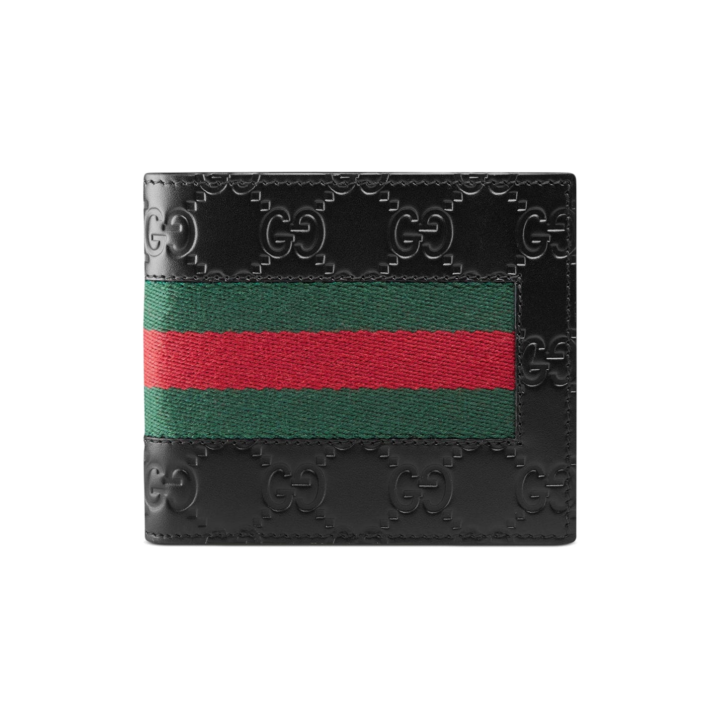 Gucci Bifold Wallet Signature Web (8 Card Slots) Black
