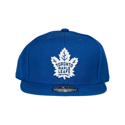 Mitchell & Ness Maple Leafs Team Ground Fitted Hat Blue (Size 7 7/8)