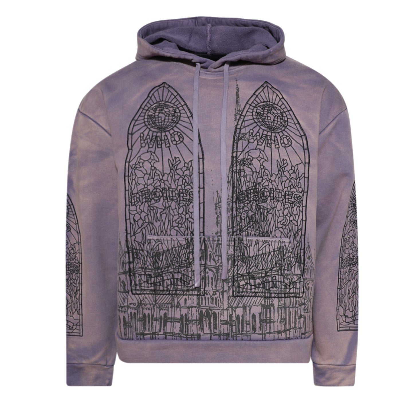 Who Decides War Cathedral Hooded Pullover 'Violet'