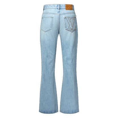 Louis Vuitton LV Icons Flared Fit Denim Pants Light Blue