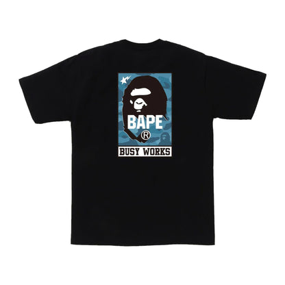 Bape Honeycomb Camo Bape Busy Works Tee Black Blue