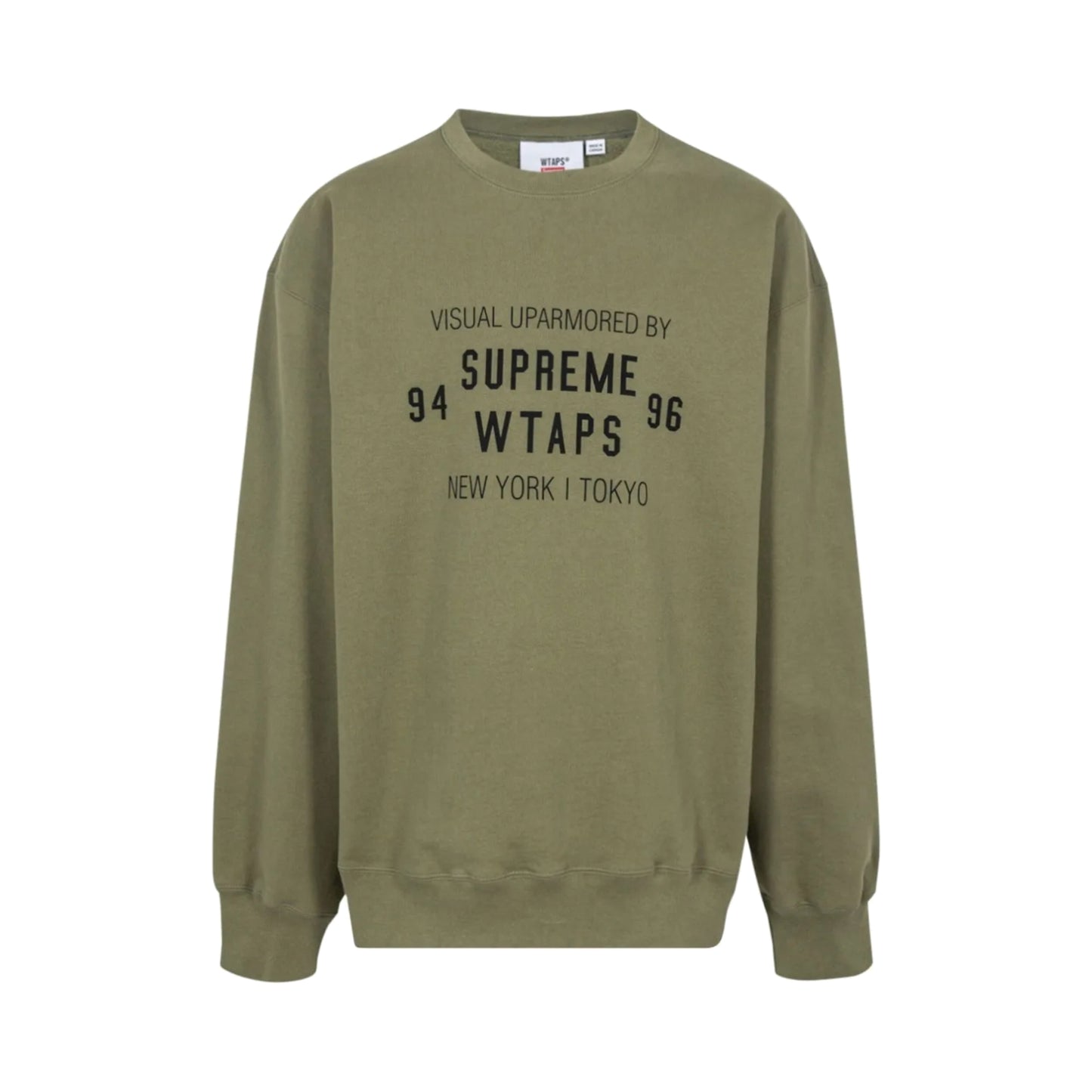 Supreme x WTAPS Crewneck Sweater Light Olive