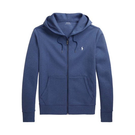 Polo Ralph Lauren Double-Knit Full-Zip Hoodie Derby Blue Heather