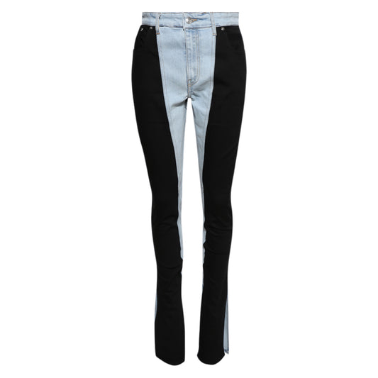 Mugler Bi-Color Skinny Jeans Tokyo Blue/Black