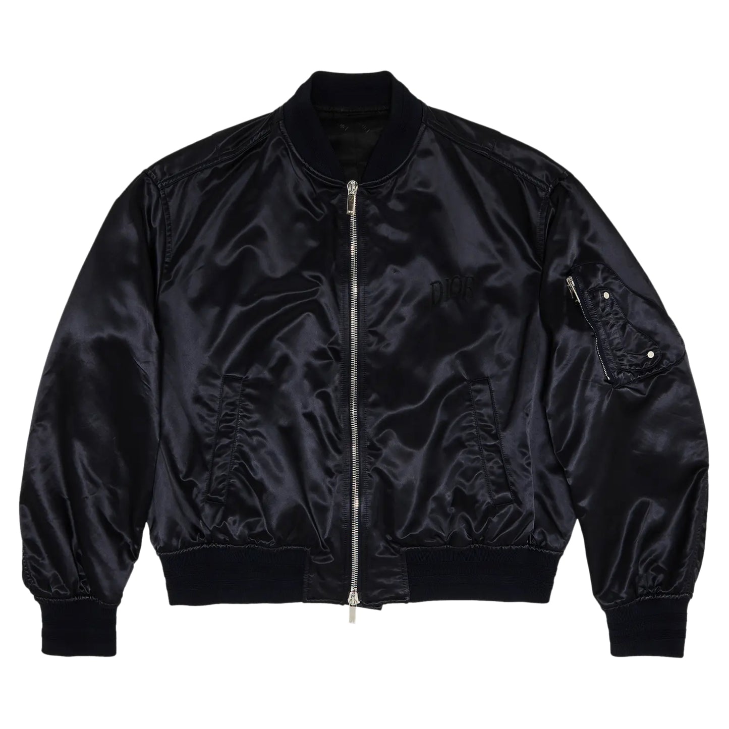 Dior x Alex Foxton Satin Bomber Jacket Black/Pink
