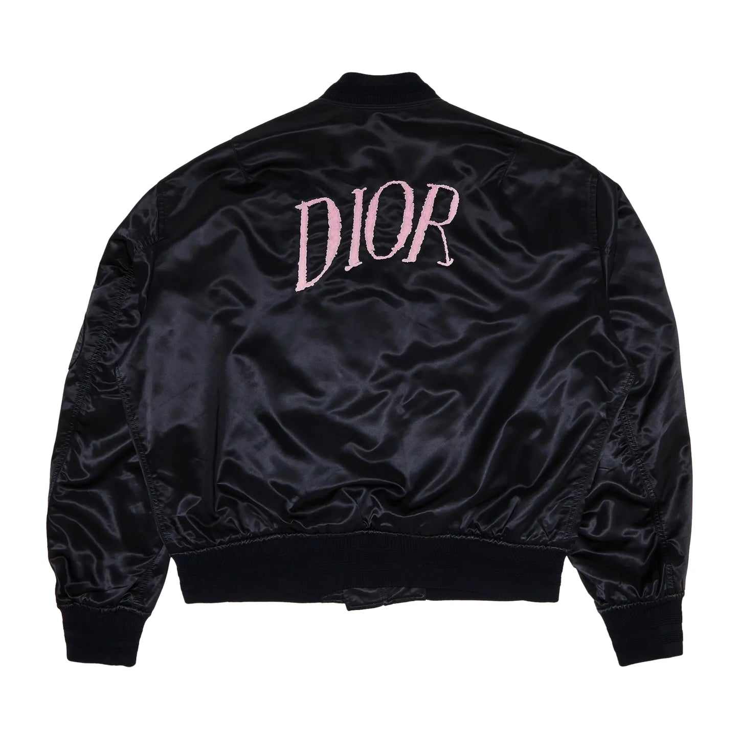 Dior x Alex Foxton Satin Bomber Jacket Black/Pink