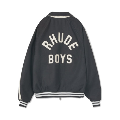 Rhude Boys Signature Bomber Jacket Black/Cream