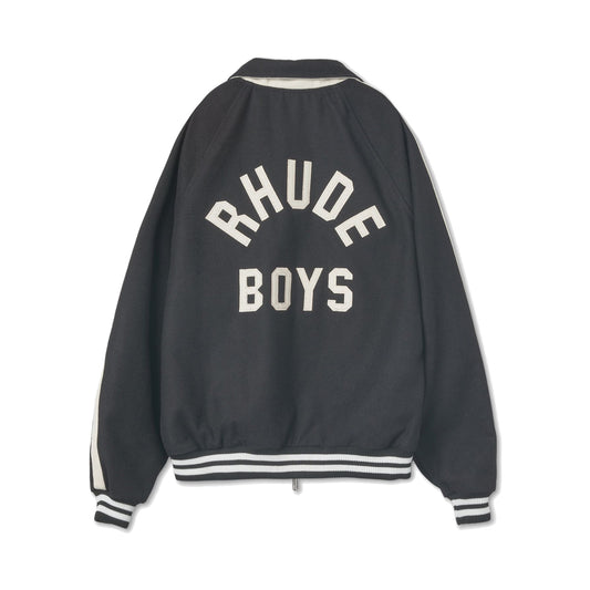 Rhude Boys Signature Bomber Jacket Black/Cream