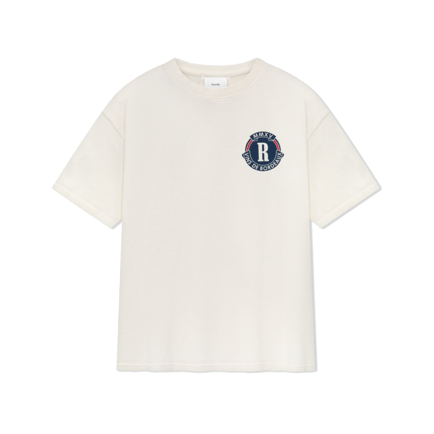 Rhude Bordeaux Wine T-Shirt Vintage White