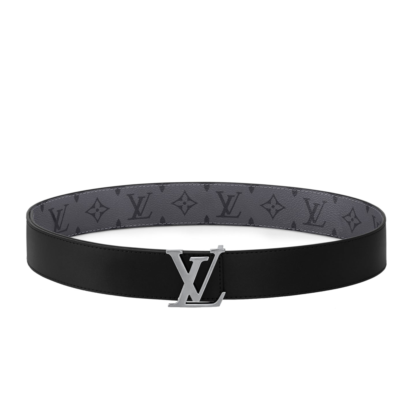 Louis Vuitton LV Initials 40mm Monogram Eclipse Reversible Belt Black/Grey (Size 100/40)