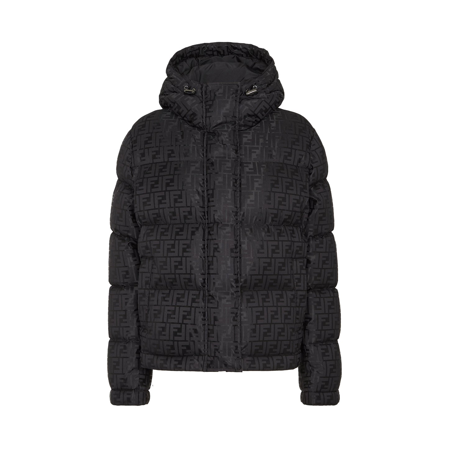 Fendi FF Monogram Nylon Down Jacket Black