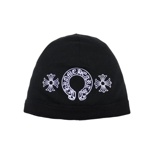 Chrome Hearts Horseshoe Skull Cap Beanie Black