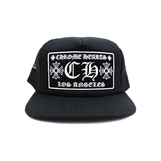 Chrome Hearts CH Los Angeles Trucker Hat Black/Black