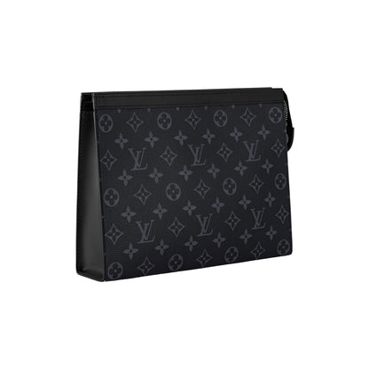 Louis Vuitton Monogram Pochette Voyage MM Eclipse Canvas Bag Black